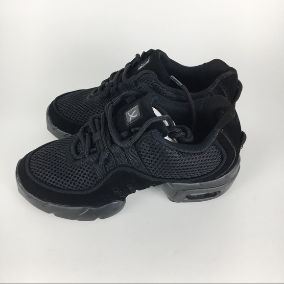 Bloch Women's Boost DRT Black Suede Mesh Split Sole Dance Sneakers Shoes 6.5 - Picture 4 of 8